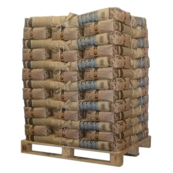 Holzpellets Pellet Badger – Palette mit 65 Säcken à 15 kg
