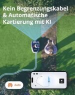 Navimow i105E Mähroboter ohne Begrenzungskabel 500 m², RTK+Vision Rasenmäher Roboter, KI Automatische Kartierung, Virtuelle Begrenzung, Mehrzonen-Management – Bild 4