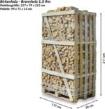 Brennholz Birke 25 cm – 1,8 Raummeter auf Palette, kammergetrocknet & ofenfertig – Bild 3