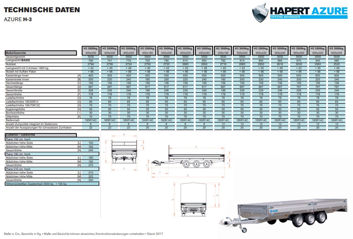 Hapert Azure H-3 – 3500 – 4550 x 2400 3 Achser – Parabelfederung – Bild 6