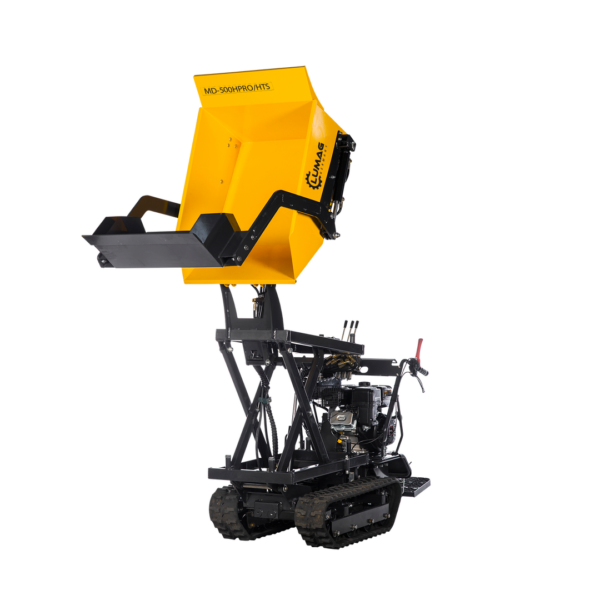 LUMAG MD500HPROHTS Minidumper Hochkipper mit Frontkippmulde und Selbstladeschaufel 500 kg Zuladung