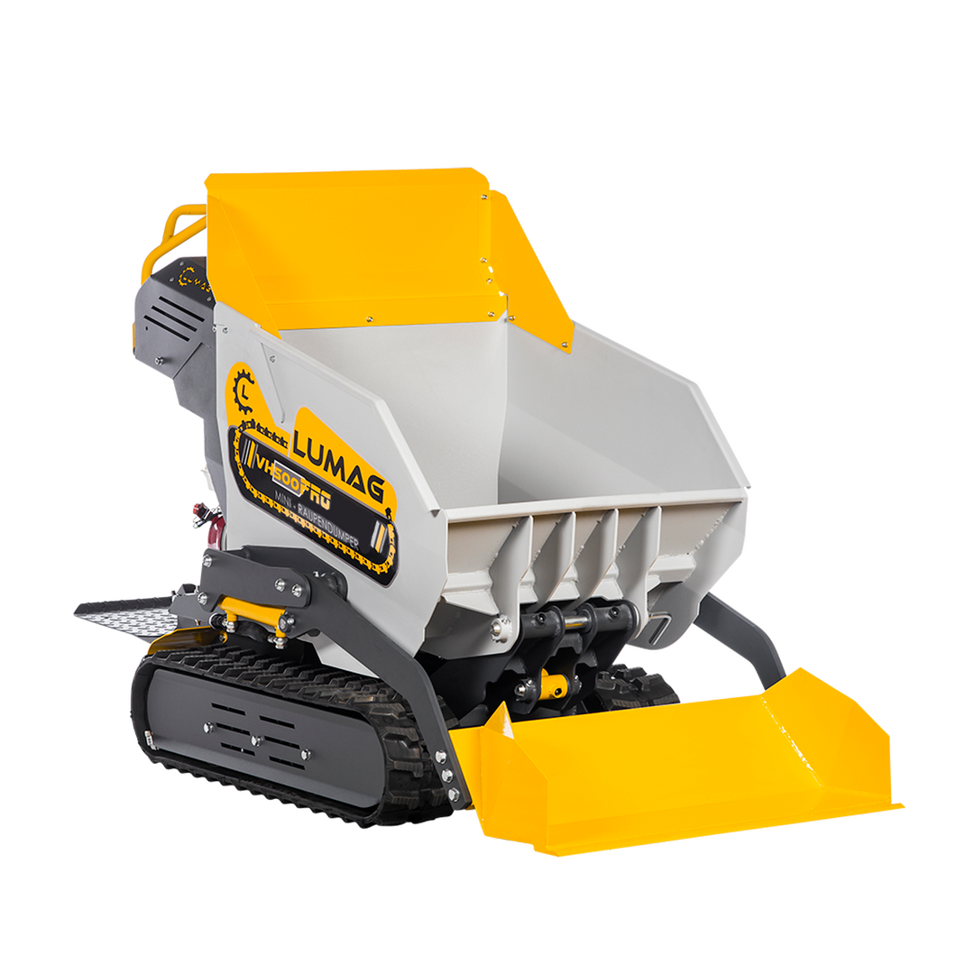 zoom-pb-vh500apro-serie-2-2.png LUMAG VH500PRODA Minidumper mit Frontkippmulde und Selbstladeschaufel 500 kg Zuladung – Bild 1